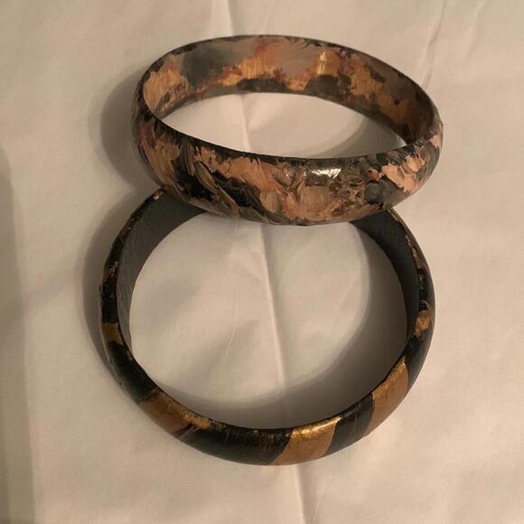 🍁2 wooden cuff bracelets - Picture 3 of 11